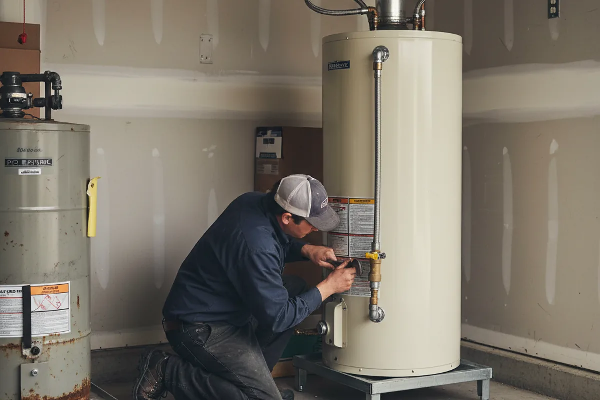 Water heater and shutoff valve replacement in New Hampton
